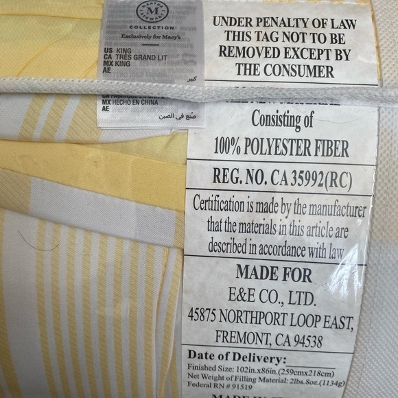 KING SIZE Martha Stewart Essentials Down Alternative Plaid Reversible Comforter - Picture 3 of 3